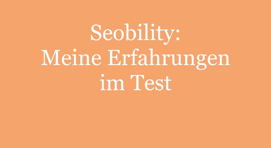 Seobility Erfahrungen im Test